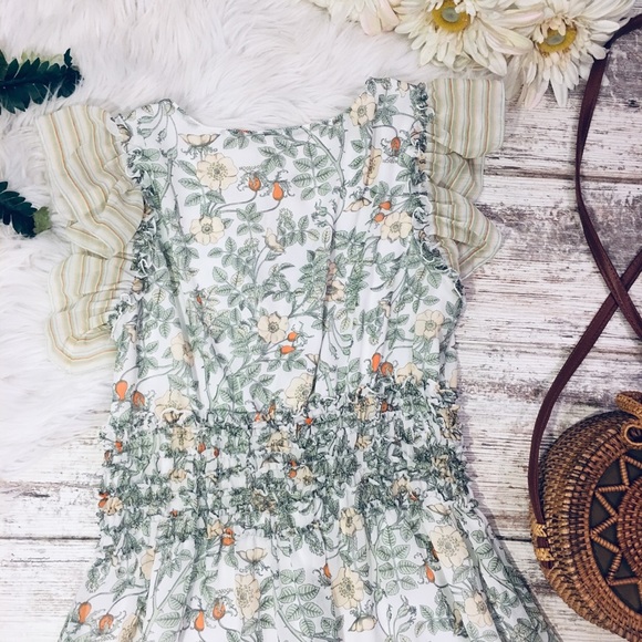 SOLD M.S.S.P Floral Flutter Ruffle Dress - Picture 4 of 6